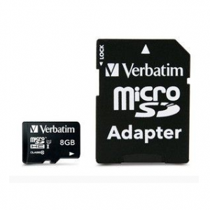 Verbatim 8GB Premium 200x Micro SD Card with Adaptor